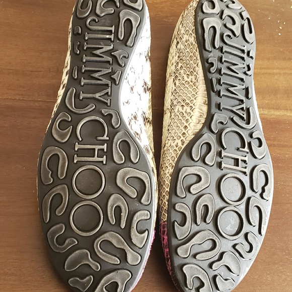 Jimmy Choo Whirl Snake-skin Ballerina Flats - Picture 5 of 6